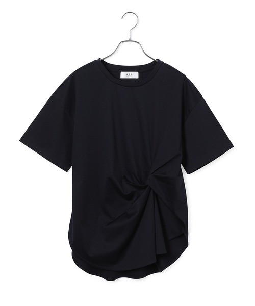 ADAM ET ROPE'(アダムエロペ)の「【一部店舗限定】ねじりBIGTシャツ(Tシャツ/カットソー・レディース・オフホワイト/キャメル/ネイビー/マスタード・FREE)」の14枚目の写真