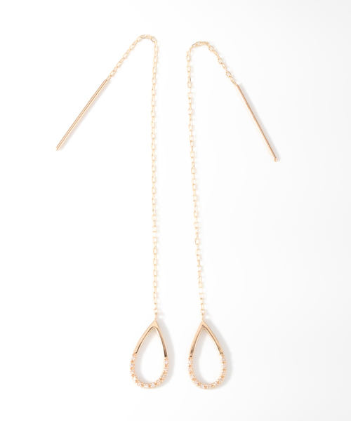 Spick & Span(スピックアンドスパン)の「※シズクハーフダイヤアメリカンピアス K10(ピアス(両耳用)・レディース・ゴールド・FREE)」の3枚目の写真