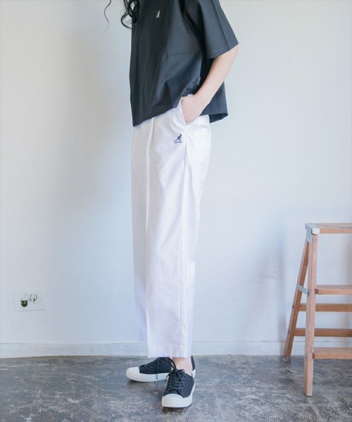 KANGOL（カンゴール）の「KANGOL【カンゴール】タックワイドパンツ（その他パンツ・レディース・ホワイト/ブラック・M/L/XL）」の5枚目の写真