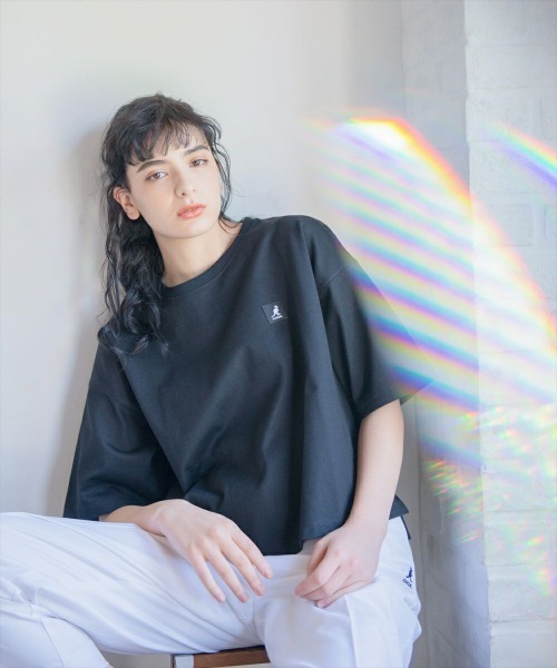 KANGOL（カンゴール）の「KANGOL【カンゴール】タックワイドパンツ（その他パンツ・レディース・ホワイト/ブラック・M/L/XL）」の9枚目の写真