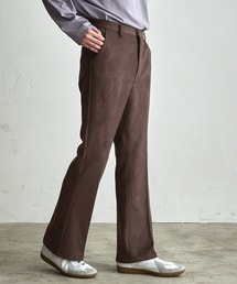 MONO-MART | センタープレスワイドフレアパンツ/TRストレッチスーツ地フレアカラースラックスパンツ　2021-2022WINTER(スラックス)