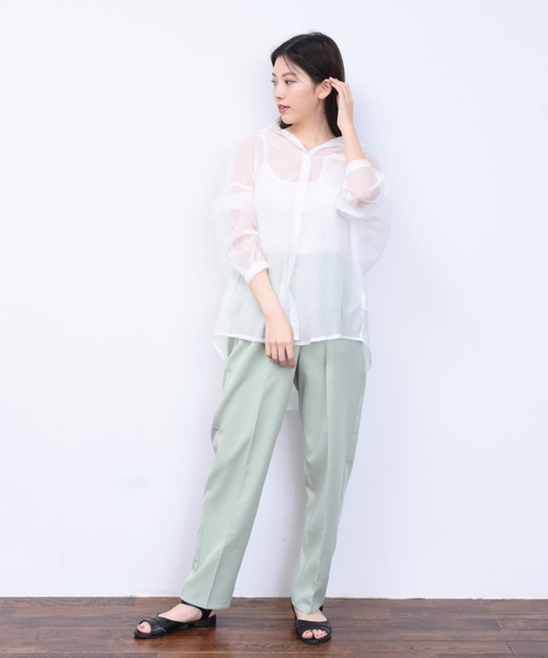 ap retro（アプレトロ）の「カラーシアBIGシャツ【ZOZO限定アイテム】（シャツ/ブラウス・レディース・パープル/オフホワイト/イエロー/オレンジ/グリーン・FREE）」の13枚目の写真