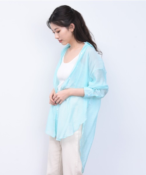 ap retro（アプレトロ）の「カラーシアBIGシャツ【ZOZO限定アイテム】（シャツ/ブラウス・レディース・パープル/オフホワイト/イエロー/オレンジ/グリーン・FREE）」の16枚目の写真