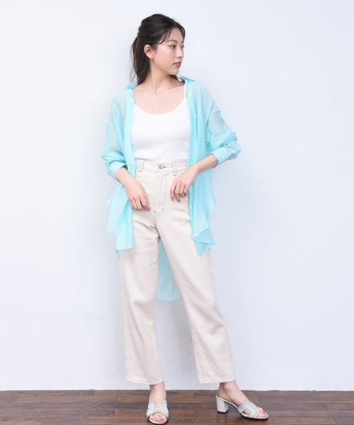 ap retro（アプレトロ）の「カラーシアBIGシャツ【ZOZO限定アイテム】（シャツ/ブラウス・レディース・パープル/オフホワイト/イエロー/オレンジ/グリーン・FREE）」の20枚目の写真