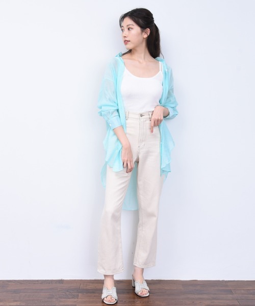 ap retro（アプレトロ）の「カラーシアBIGシャツ【ZOZO限定アイテム】（シャツ/ブラウス・レディース・パープル/オフホワイト/イエロー/オレンジ/グリーン・FREE）」の21枚目の写真