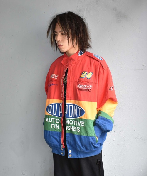 VINTAGE（ヴィンテージ）の「【ヴィンテージ古着】CHASE AUTHENTICS/チェイスオーセンティック 'DUPONT' レーシングジャケット（ブルゾン・メンズ・マルチ・MEDIUM）」の12枚目の写真
