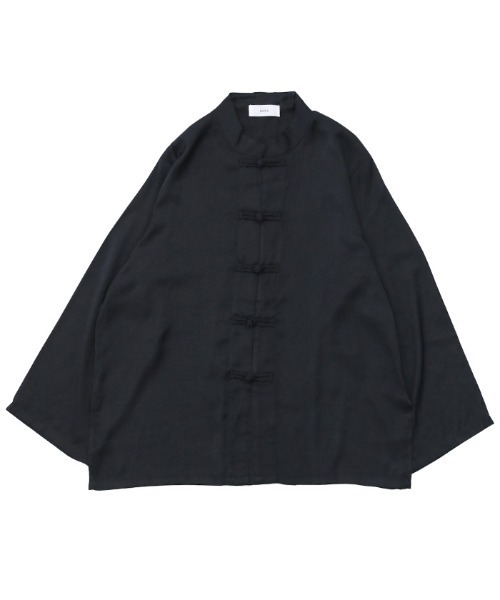 select MOCA（セレクトモカ）の「2020 A/W チャイナシャツ(スタンドカラーサイドスリットボタンデザインシャツ)（シャツ/ブラウス・レディース・ブラウン/モカ/スミクロ・FREE）」の9枚目の写真