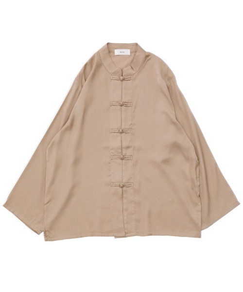 select MOCA（セレクトモカ）の「2020 A/W チャイナシャツ(スタンドカラーサイドスリットボタンデザインシャツ)（シャツ/ブラウス・レディース・ブラウン/モカ/スミクロ・FREE）」の11枚目の写真