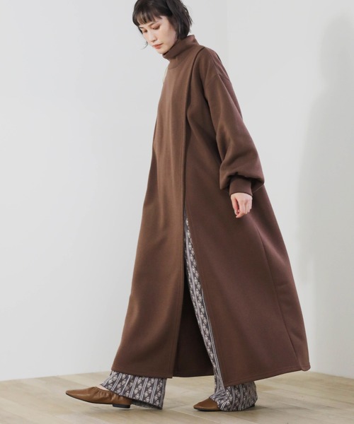 ハイネックスリットデザインワンピース（ワンピース）｜select MOCA