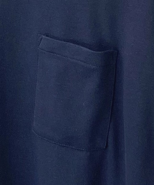 Beno（ビーノ）の「T/Cポンチ ワイドシルエット ロングスリーブ Tシャツ（Tシャツ/カットソー・メンズ・オフホワイト/ブラック/ダークグレー/グレイッシュベージュ/サンドベージュ/ダークブラウン/ダークグリーン/ネイビー・M/L）」の13枚目の写真