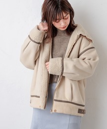 natural couture | スエード×ボアフライトジャケット(その他アウター)