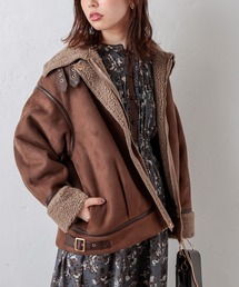 natural couture | スエード×ボアフライトジャケット(その他アウター)