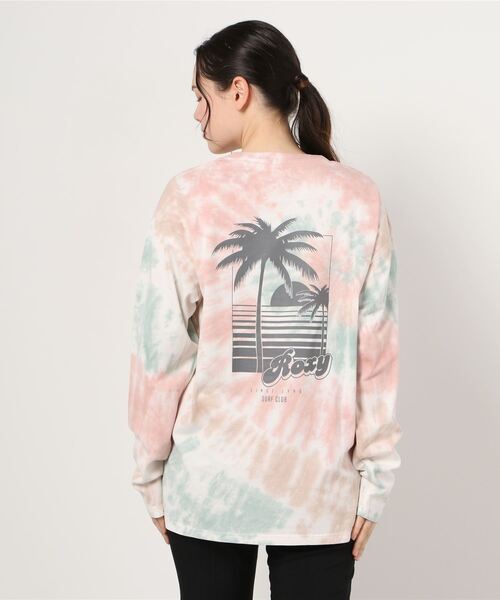 ROXY(ロキシー)の「ROXY/ロキシー ビッグシルエット ヤシの木バックプリントロンT RLT211063(Tシャツ/カットソー・レディース・マルチ/オレンジ/ホワイト/ブルー・L/M)」の8枚目の写真