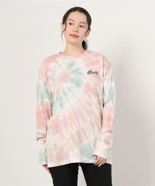 ROXY(ロキシー)の「ROXY/ロキシー ビッグシルエット ヤシの木バックプリントロンT RLT211063(Tシャツ/カットソー・レディース・マルチ/オレンジ/ホワイト/ブルー・L/M)」の15枚目の写真