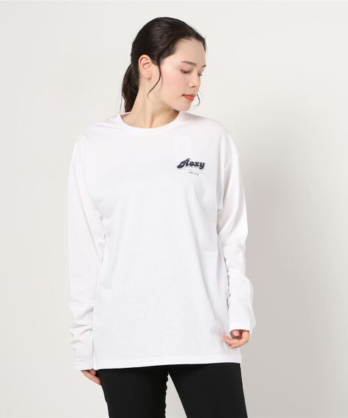 ROXY(ロキシー)の「ROXY/ロキシー ビッグシルエット ヤシの木バックプリントロンT RLT211063(Tシャツ/カットソー・レディース・マルチ/オレンジ/ホワイト/ブルー・L/M)」の12枚目の写真