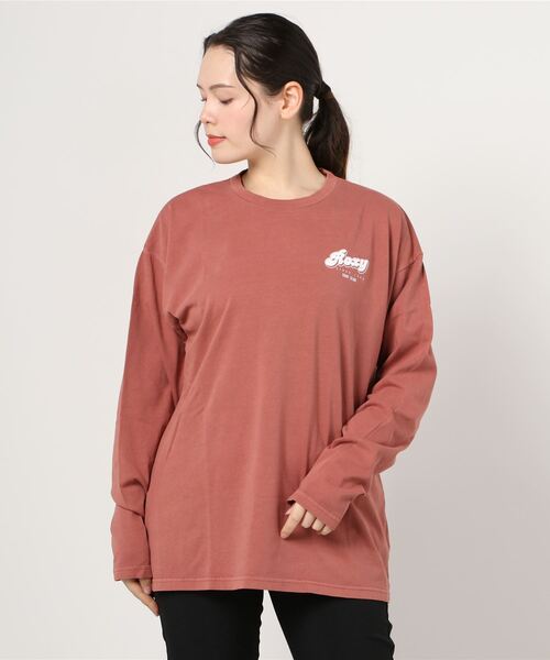 ROXY(ロキシー)の「ROXY/ロキシー ビッグシルエット ヤシの木バックプリントロンT RLT211063(Tシャツ/カットソー・レディース・マルチ/オレンジ/ホワイト/ブルー・L/M)」の14枚目の写真