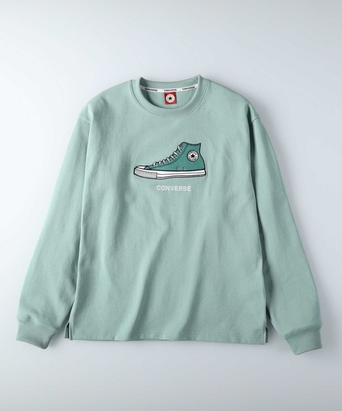 CONVERSE（コンバース）の「【CONVERSE】ニットソークルー（スウェット・メンズ・グリーン/オフホワイト/ダークグレー・L/XL/M）」の3枚目の写真