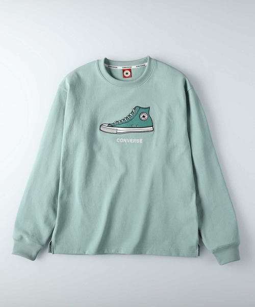 CONVERSE（コンバース）の「【CONVERSE】ニットソークルー（スウェット・メンズ・グリーン/オフホワイト/ダークグレー・L/XL/M）」の13枚目の写真