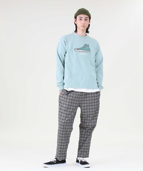 CONVERSE（コンバース）の「【CONVERSE】ニットソークルー（スウェット・メンズ・グリーン/オフホワイト/ダークグレー・L/XL/M）」の15枚目の写真