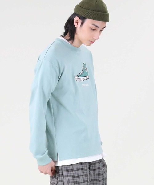 CONVERSE（コンバース）の「【CONVERSE】ニットソークルー（スウェット・メンズ・グリーン/オフホワイト/ダークグレー・L/XL/M）」の16枚目の写真