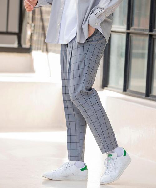 coen（コーエン）の「TRチェックストレッチイージーパンツ#（その他パンツ・メンズ・ベージュ/グレー・X-LARGE/SMALL/LARGE/MEDIUM）」の5枚目の写真