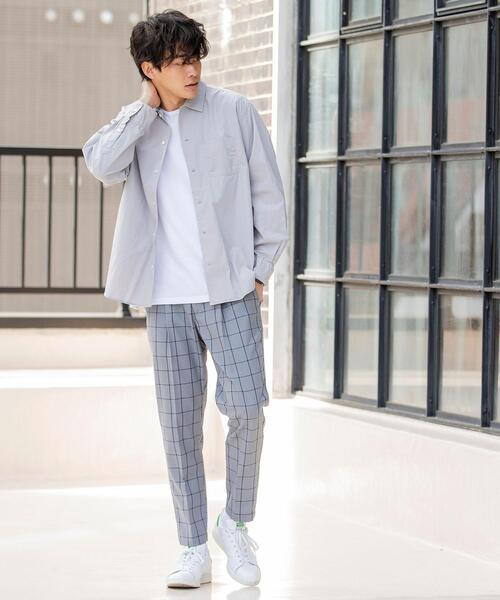 coen（コーエン）の「TRチェックストレッチイージーパンツ#（その他パンツ・メンズ・ベージュ/グレー・X-LARGE/SMALL/LARGE/MEDIUM）」の6枚目の写真