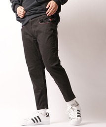 サテンストレッチトリコステッチクロップドパンツ