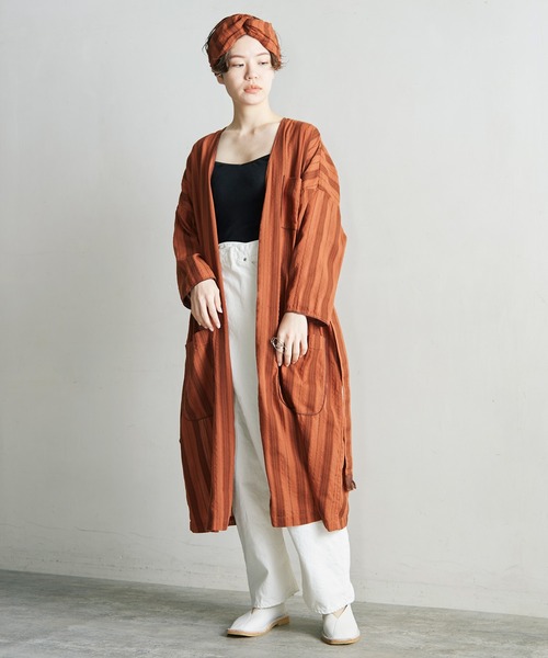 cardo fabrica(カルドファブリカ)の「*ドビーストライプローブ cardo fabrica(カルドファブリカ)の「*ドビーストライプローブ