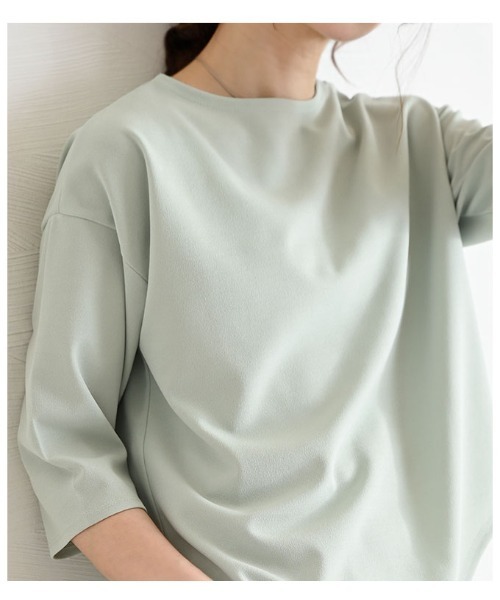 ロング丈のアシンメトリー裾トップス（Tシャツ/カットソー）｜Sawa a