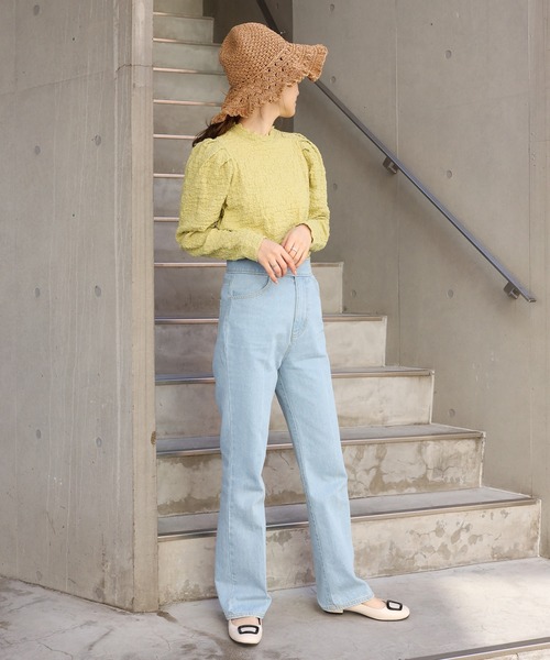 one after another NICE CLAUP(ワンアフターアナザーナイスクラップ)の「ぷくぷくプチハイネックトップス(Tシャツ/カットソー・レディース・ブラック/オフホワイト/イエロー/アイボリー・FREE)」の21枚目の写真
