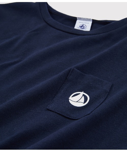 PETIT BATEAU（プチバトー）の「カラー半袖Ｔシャツ（Tシャツ/カットソー・キッズ・ネイビー・3YEAR/4YEAR/5YEAR）」の3枚目の写真