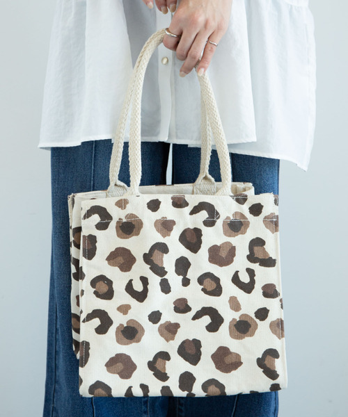 Lilas Campbell(リラキャンベル)の「・リラキャンベル レオパードptトート*(トートバッグ・レディース・ブラウン/グレー・FREE)」の2枚目の写真