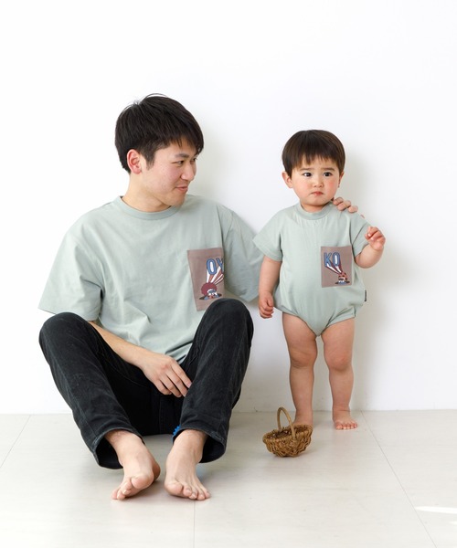 MAKE YOUR DAY（メイクユアデイ）の「OYAKOロンパース（ロンパース・キッズ・ブラック/ミント/キナリ・80/70）」の5枚目の写真