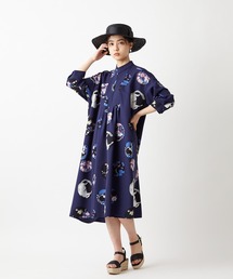 ふりふ | 【花天井】バンドカラーワンピース(ワンピース)