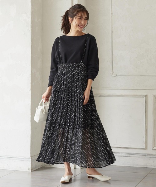 KOBE LETTUCE（コウベレタス）の「無地・ボーダー柄変形スウェットカットソー（スウェット・レディース・オフホワイト/ブラック/ネイビー/グレイッシュベージュ/ホワイト×ブラック/イエロー・FREE）」の11枚目の写真