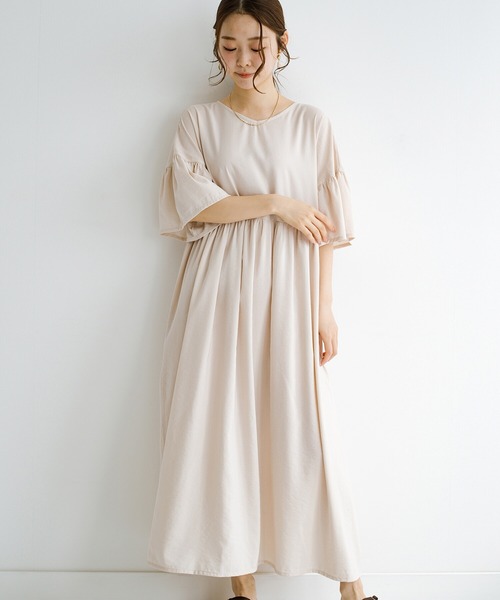 ワンピース ドレス ワンピース体形隠して可愛げ隠さず 思わずくるくる回りたくなるウエストギャザーワンピース ワンピース Haco ハコ のファッション
