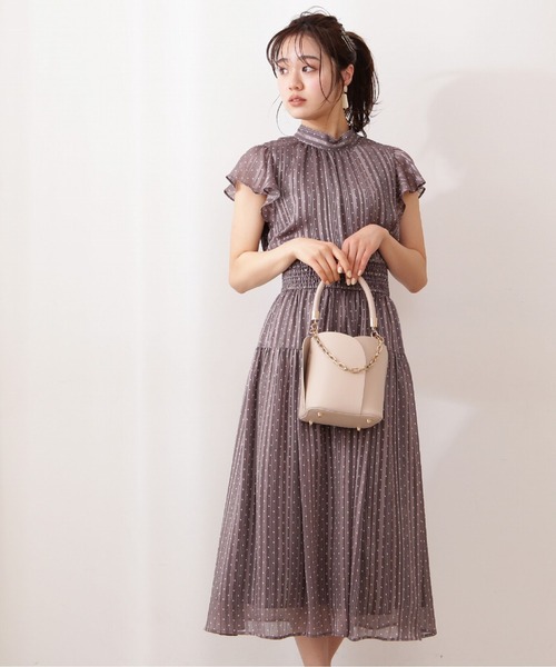 PROPORTION BODY DRESSING(プロポーションボディドレッシング)の「ウエストシャーリングシアードットスカート / 1211120500(スカート・レディース・ホワイト系その他/ダークグレー・SMALL/MEDIUM)」の3枚目の写真