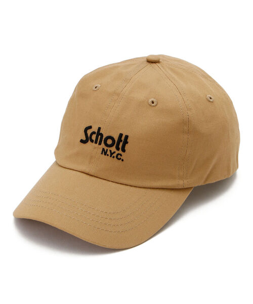 schott（ショット）の「Schott/ショット/COTTON TWILL CAP LOGO/コットンツイル キャップ（キャップ・メンズ・カーキ/オリーブ/ブラック/ネイビー/ピンク・FREE）」の3枚目の写真