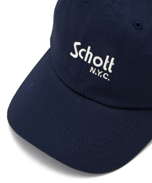 schott（ショット）の「Schott/ショット/COTTON TWILL CAP LOGO/コットンツイル キャップ（キャップ・メンズ・カーキ/オリーブ/ブラック/ネイビー/ピンク・FREE）」の9枚目の写真