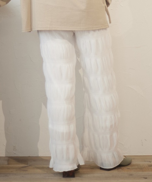 MATCH&more（マッチアンドモア）の「マジョリカプリーツパンツ（その他パンツ・レディース・オフホワイト/ブラウン/ブラック・FREE）」の10枚目の写真
