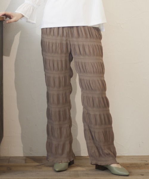 MATCH&more（マッチアンドモア）の「マジョリカプリーツパンツ（その他パンツ・レディース・オフホワイト/ブラウン/ブラック・FREE）」の7枚目の写真