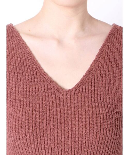 GYDA（ジェイダ）の「ウエストボーダー ニットタンクトップ（ニット/セーター・レディース・ブラック/オフホワイト/ピンク・FREE）」の13枚目の写真