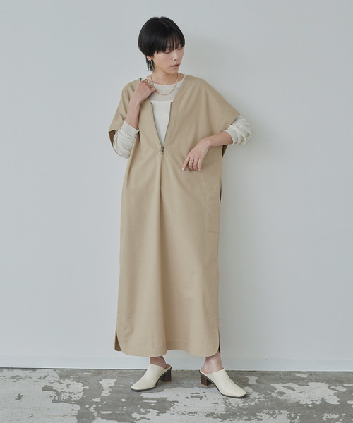 miette(ミエット)の「前後2wayリネン混カフタンワンピース(ワンピース・レディース・サンドベージュ/テラコッタ/ブラック/ホワイト・PS(XS-S)/M)」の4枚目の写真