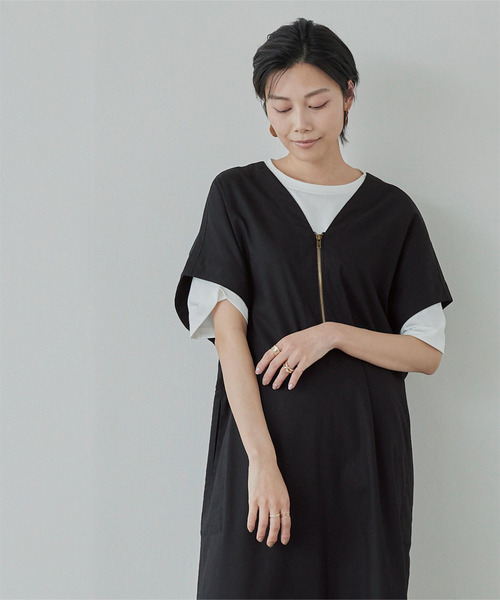 miette(ミエット)の「前後2wayリネン混カフタンワンピース(ワンピース・レディース・サンドベージュ/テラコッタ/ブラック/ホワイト・PS(XS-S)/M)」の15枚目の写真