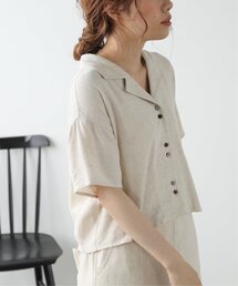RAY CASSIN | レーヨンリネンショート開襟シャツ(シャツ/ブラウス)