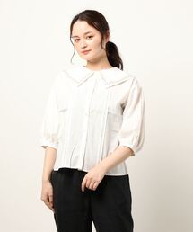 ehka sopo | 刺繍衿ブラウス(シャツ/ブラウス)