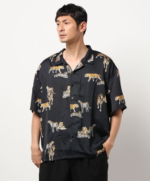 Revo.（レボ）の「Revo. TIGERパターン S/S シャツ（シャツ/ブラウス・メンズ・グレー/ホワイト/ブラック・2/1）」の6枚目の写真