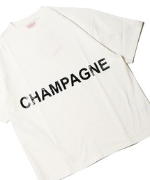 SPINNS | 【ゆったりシルエット】CHAMPAGNEロゴ半袖Tシャツ(Tシャツ/カットソー)