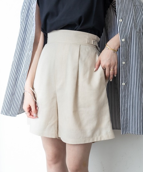 mystic（ミスティック）の「セットアップショートパンツ（その他パンツ・レディース・アイボリー/ブラック・1/2）」の8枚目の写真