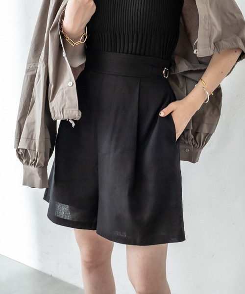 mystic（ミスティック）の「セットアップショートパンツ（その他パンツ・レディース・アイボリー/ブラック・1/2）」の10枚目の写真